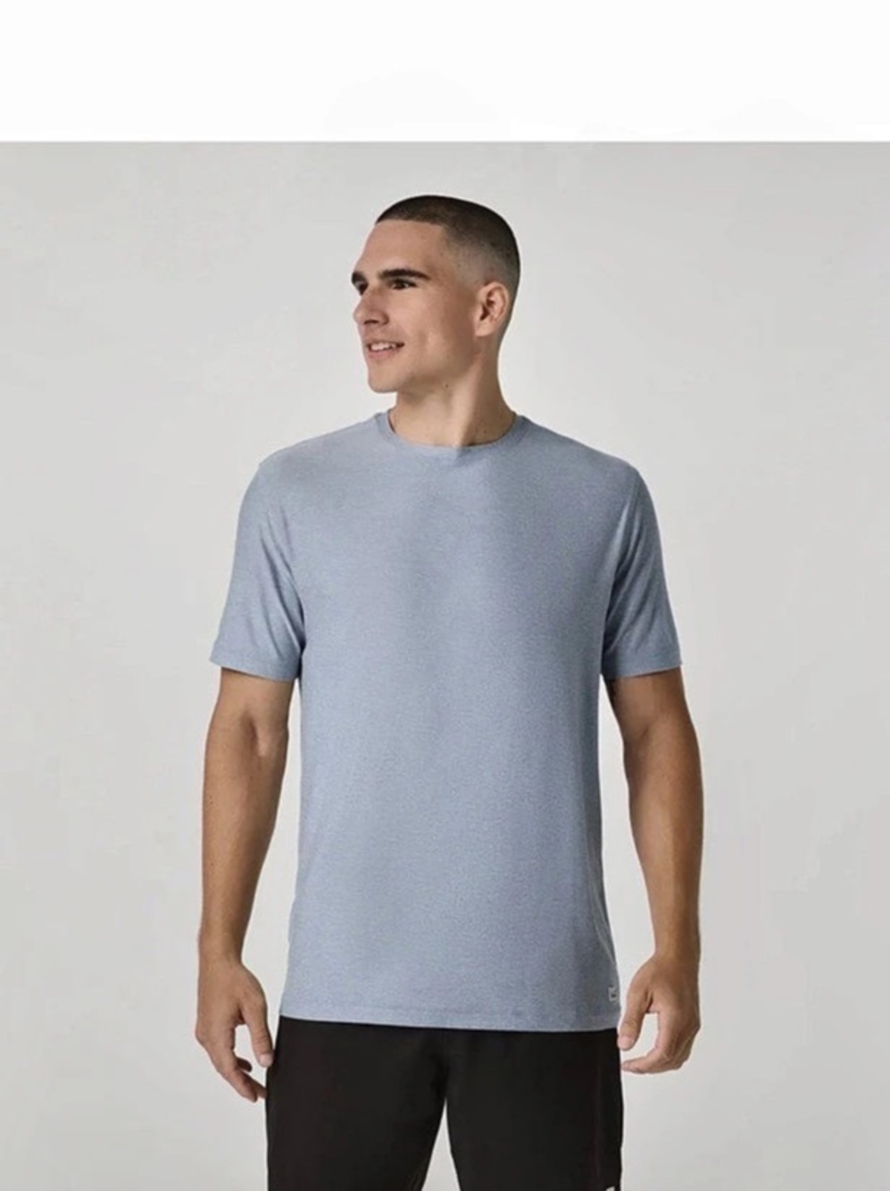 Vuori Strato Tech Tee- Blue Dusk Heather